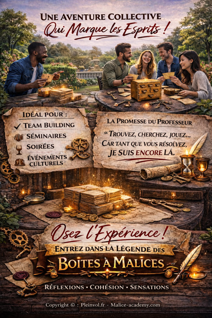 Plaquette Les Boites à Malices - Copyright © - Pleinvol.fr - Malice-academy.com - verso svg+xml;charset=utf