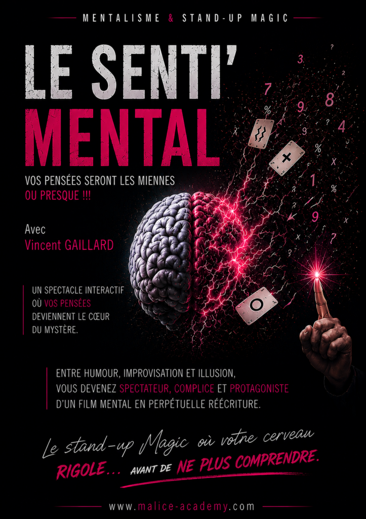 Affiche Le Senti'Mental By Vincent Gaillard - malice-academy.com svg+xml;charset=utf